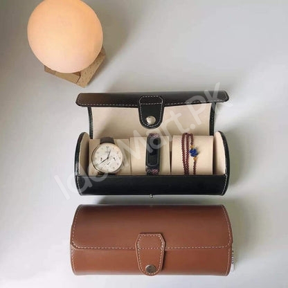 leather-3-grid-watch-pouch-with-lock-for-jewellery-more-product-image