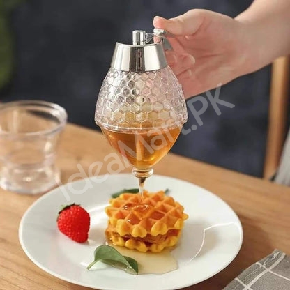 acrylic-honey-dispenser-with-stand-lid-for-syrup-sauce-product-image