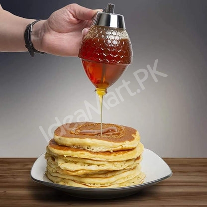 acrylic-honey-dispenser-with-stand-lid-for-syrup-sauce-product-image