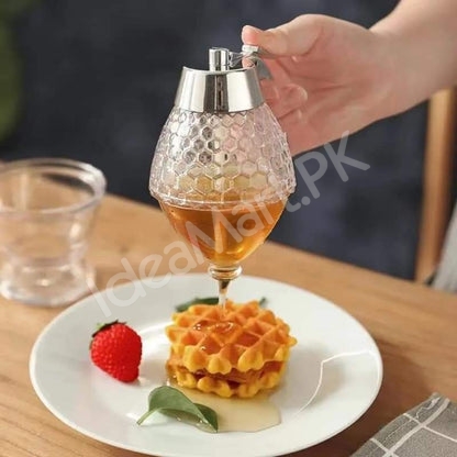 acrylic-honey-dispenser-with-stand-lid-for-syrup-sauce-product-image