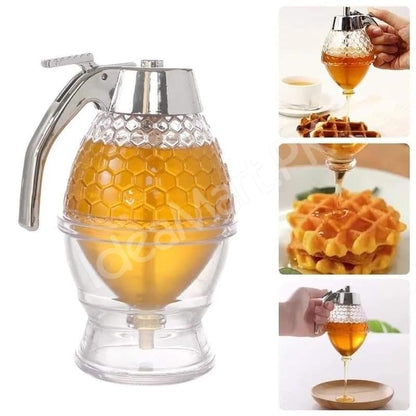 acrylic-honey-dispenser-with-stand-lid-for-syrup-sauce-product-image