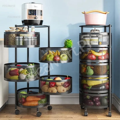metallic-body-round-rotating-kitchen-organizer-with-wheels-product-image