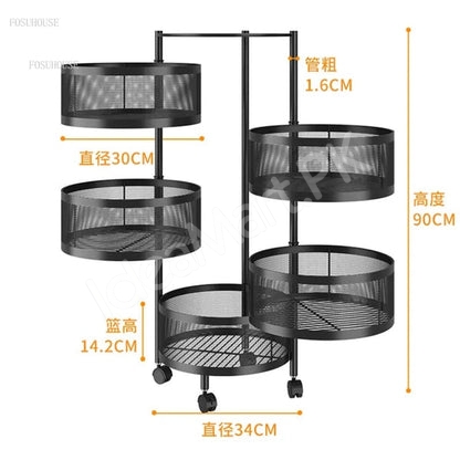 metallic-body-round-rotating-kitchen-organizer-with-wheels-product-image