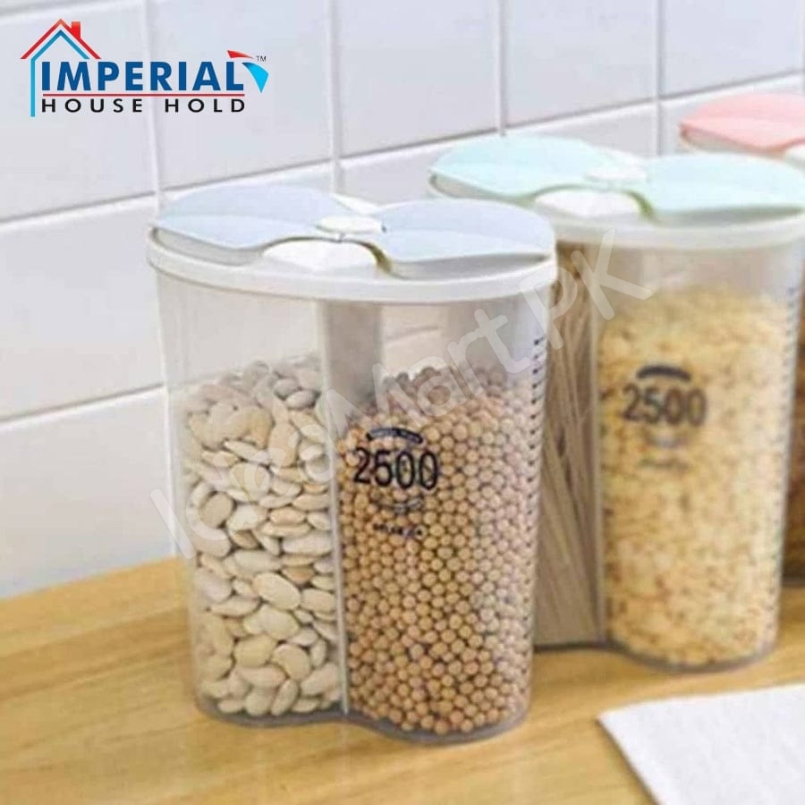 2-compartment-plastic-cereal-container-with-airtight-lids-for-food-storage-kitchen-organization-product-image