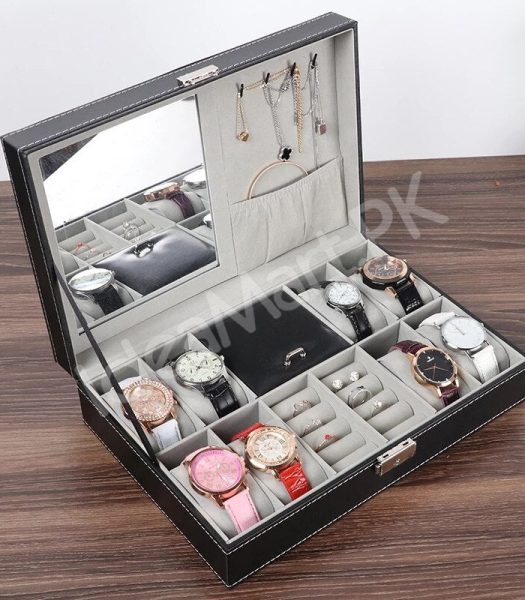 leather-watch-jewellery-organizer-with-inside-mirror-8-grid-storage-case-product-image