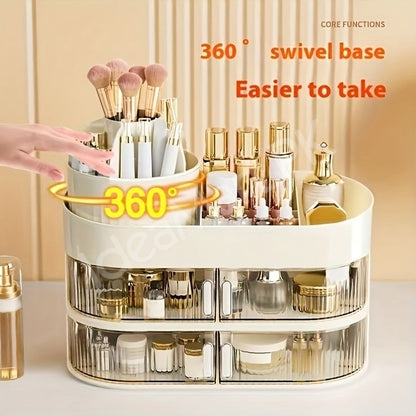 360-rotating-plastic-cosmetic-organizer-with-4-drawers-for-countertop-storage-product-image