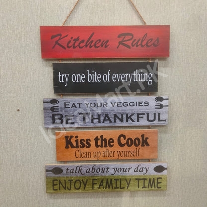 wooden-wall-art-with-kitchen-rule-in-5-step-for-kitchen-cafes-resturant-product-image