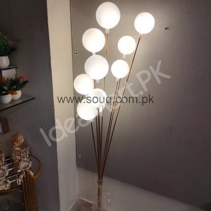 round-corner-metal-golden-stand-lamp-with-adjustable-stick-10-bulb-for-decor-living-room-product-image
