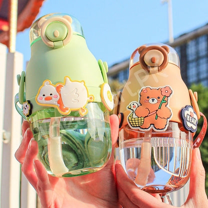 plastic-animated-kids-cartoon-watter-bottle-with-straw-product-image