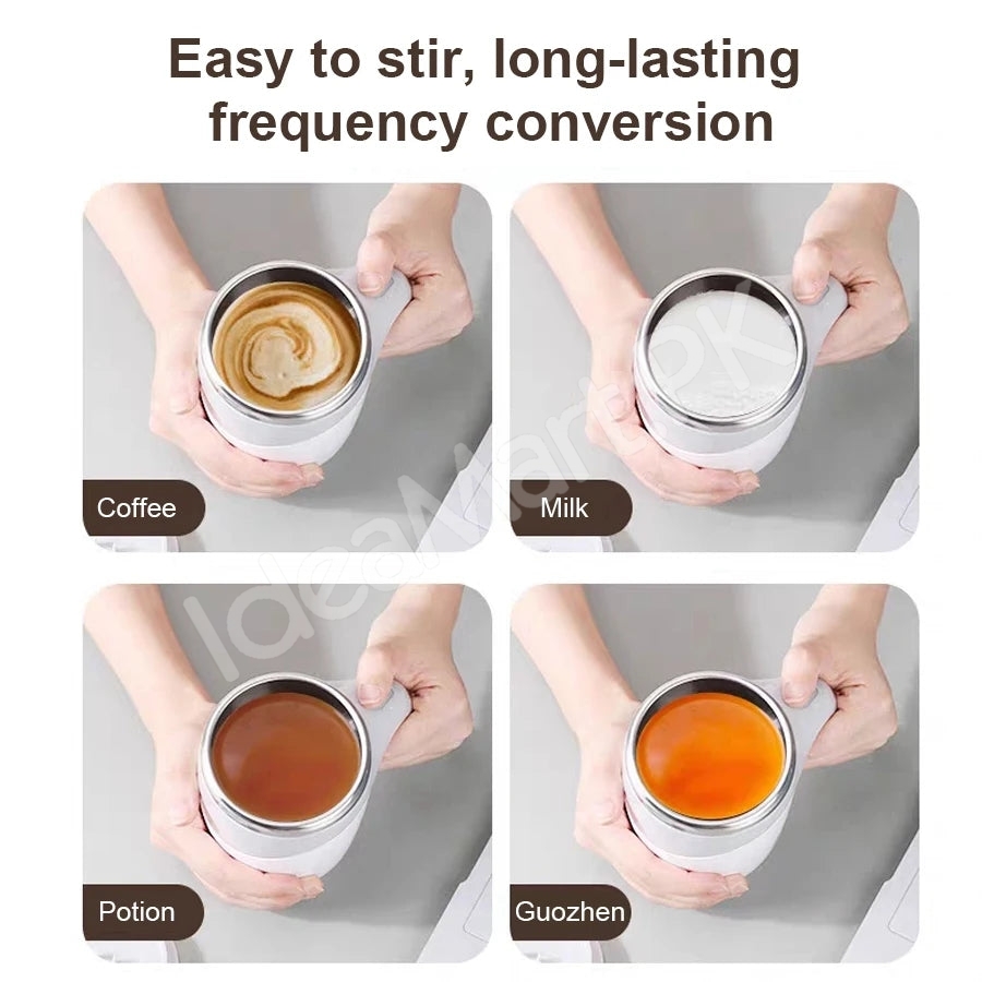 stainless-steel-rechargeable-automatic-self-stirring-coffee-mug-with-lid-for-tea-hot-chocolate-more-product-image