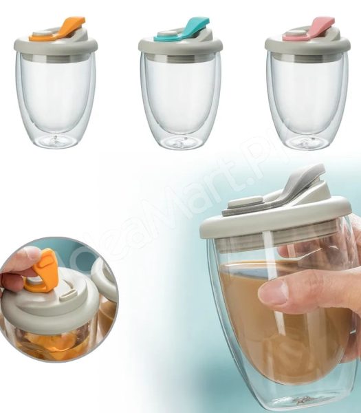 2-layer-350ml-glass-mug-with-airtight-lid-for-cold-coffee-juice-more-product-image