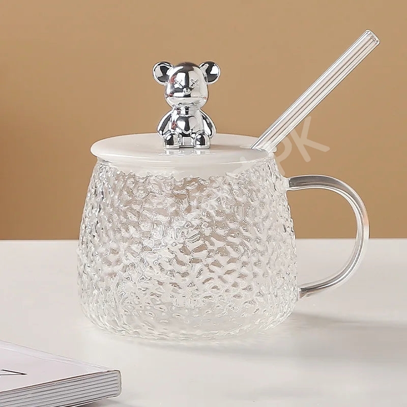 heat-resistant-350ml-glass-cup-with-spoon-lid-for-coffee-juice-more-product-image