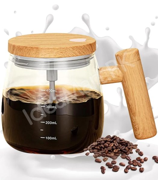 400ml-rechargeable-electric-self-stirring-glass-cup-with-wooden-lid-handle-for-coffee-milk-drinks-product-image