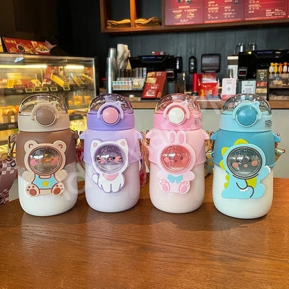 plastic-700ml-kid-water-bottle-with-straw-shoulder-strap-product-image