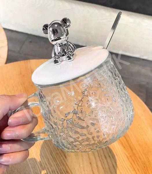 heat-resistant-350ml-glass-cup-with-spoon-lid-for-coffee-juice-more-product-image