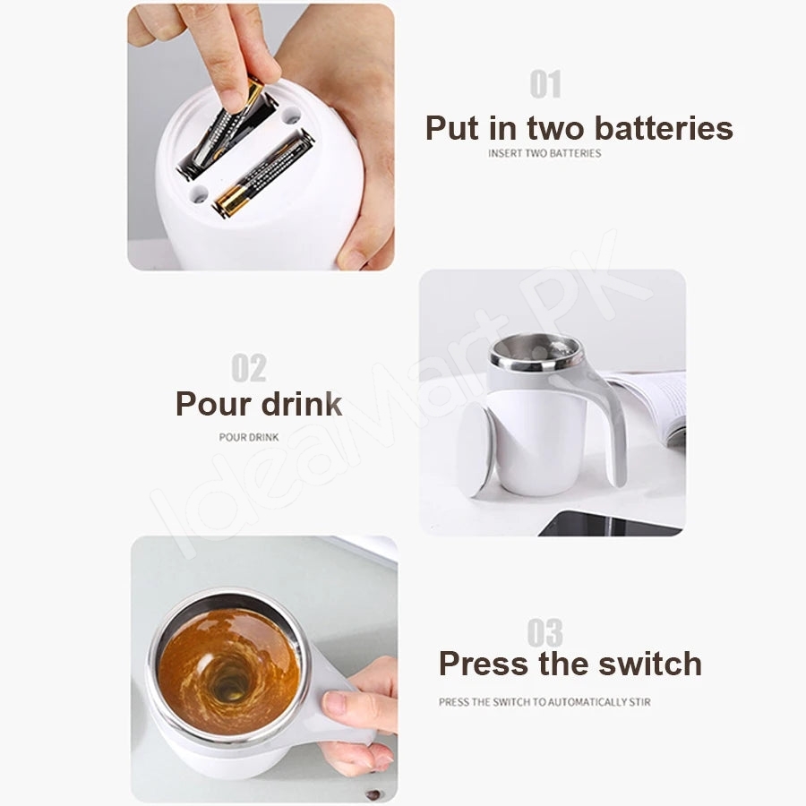 stainless-steel-rechargeable-automatic-self-stirring-coffee-mug-with-lid-for-tea-hot-chocolate-more-product-image