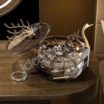 plastic-3-layers-swan-jewellery-box-organizer-for-desktop-storage-product-image