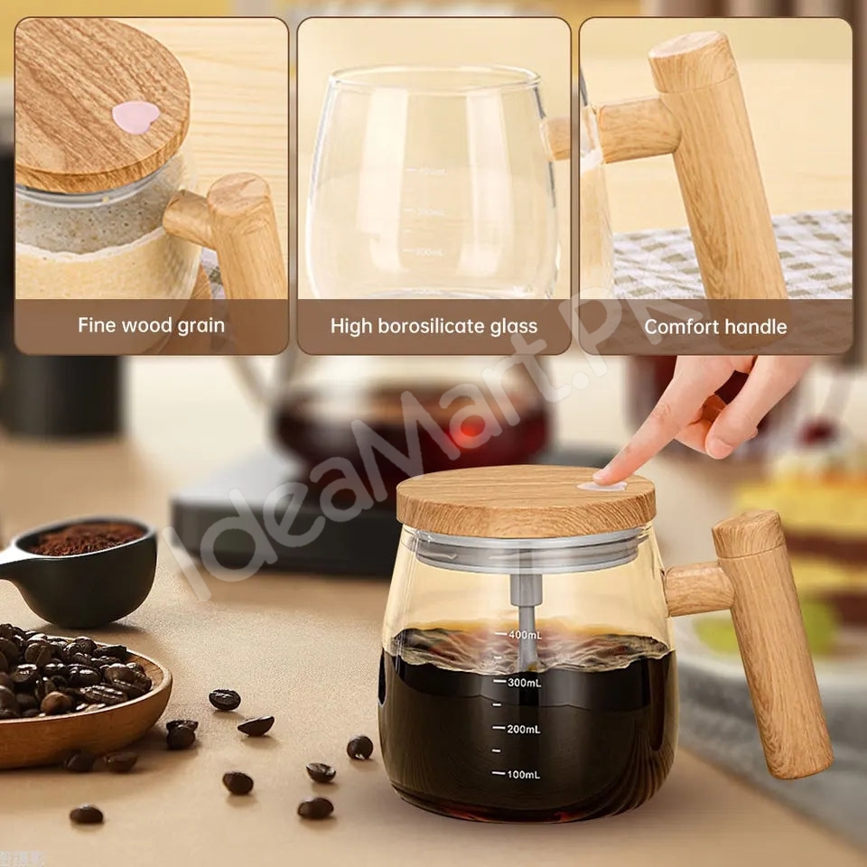 400ml-rechargeable-electric-self-stirring-glass-cup-with-wooden-lid-handle-for-coffee-milk-drinks-product-image