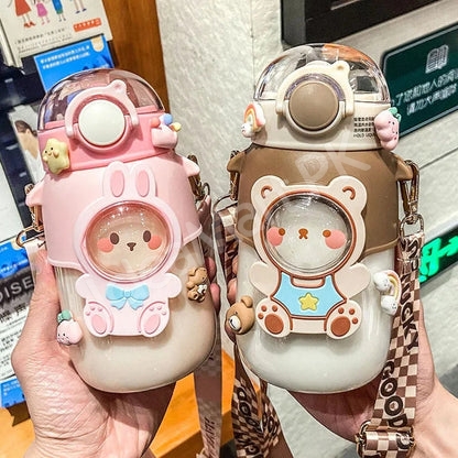 plastic-700ml-kid-water-bottle-with-straw-shoulder-strap-product-image