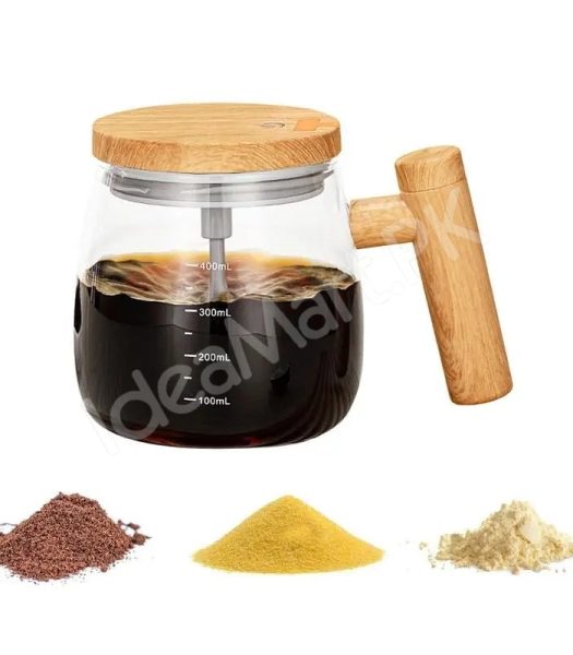 400ml-rechargeable-electric-self-stirring-glass-cup-with-wooden-lid-handle-for-coffee-milk-drinks-product-image