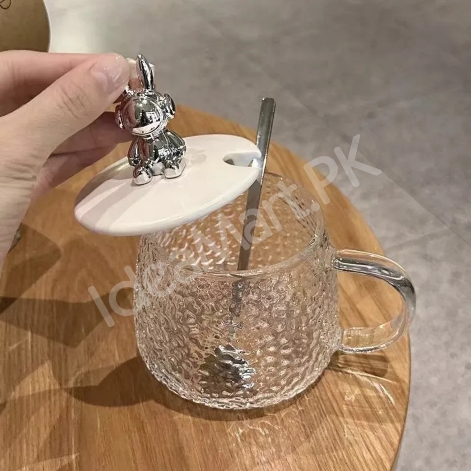 heat-resistant-350ml-glass-cup-with-spoon-lid-for-coffee-juice-more-product-image