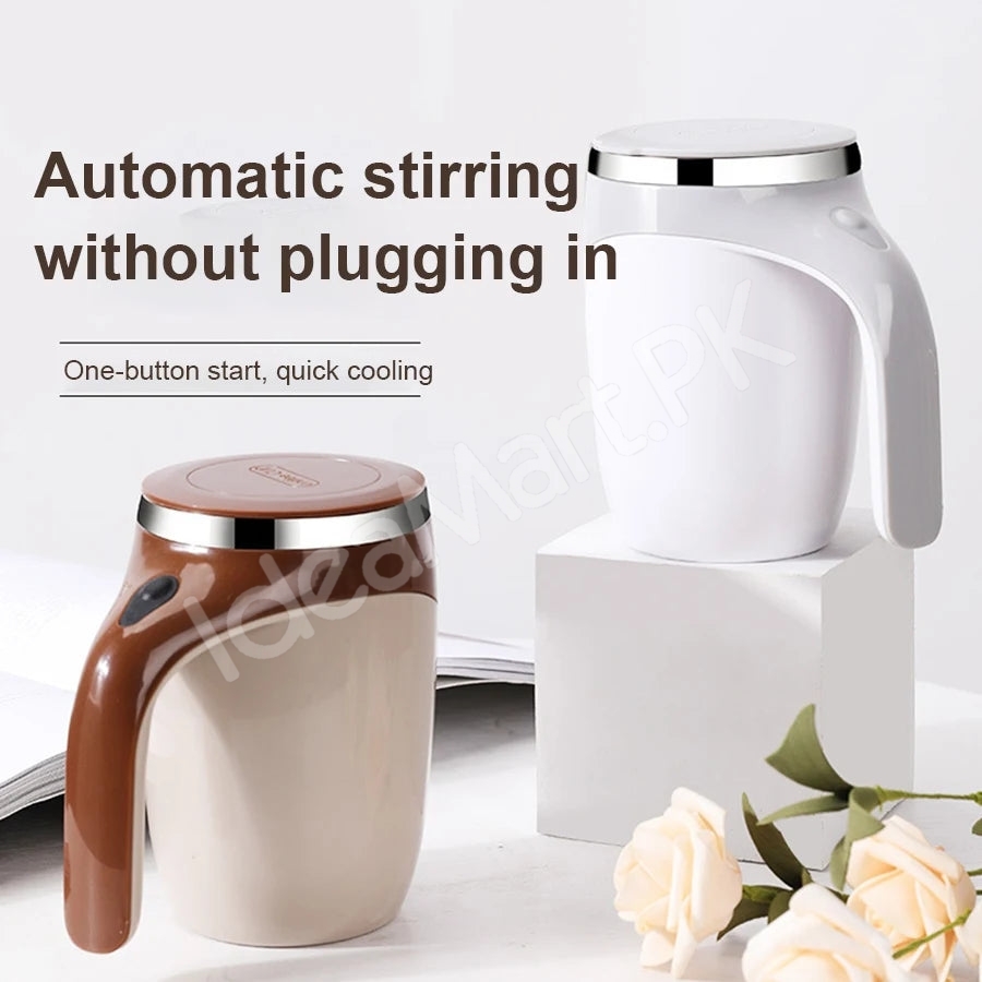 stainless-steel-rechargeable-automatic-self-stirring-coffee-mug-with-lid-for-tea-hot-chocolate-more-product-image