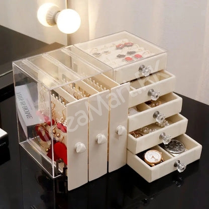transparent-acrylic-jewellery-organizer-with-3-compartments-5-drawers-for-rings-bracelets-accessories-product-image