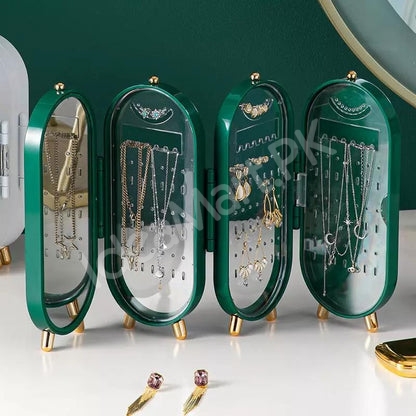 4-layers-acrylic-foldable-jewellery-organizer-with-mirror-necklace-hooks-product-image