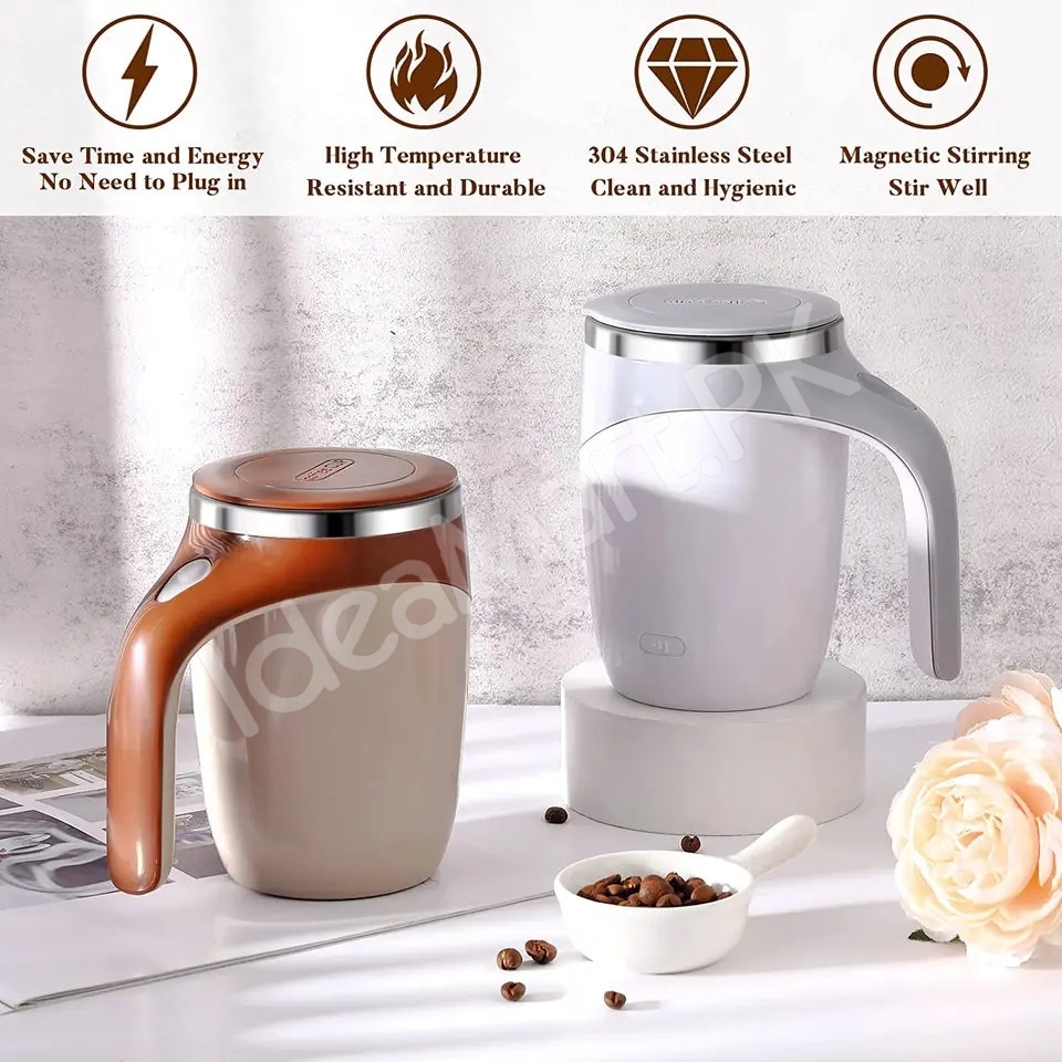 stainless-steel-rechargeable-automatic-self-stirring-coffee-mug-with-lid-for-tea-hot-chocolate-more-product-image