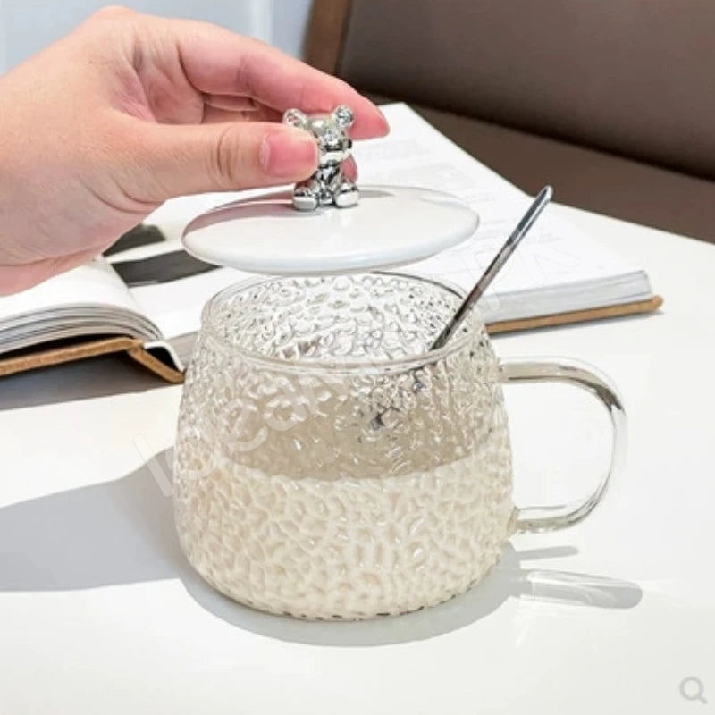 heat-resistant-350ml-glass-cup-with-spoon-lid-for-coffee-juice-more-product-image