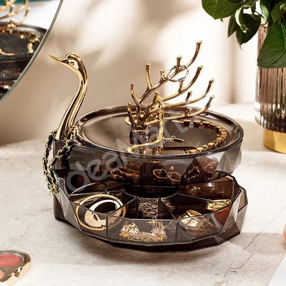 plastic-3-layers-swan-jewellery-box-organizer-for-desktop-storage-product-image