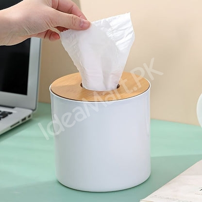 round-plastic-tissue-box-with-wooden-lid-product-image