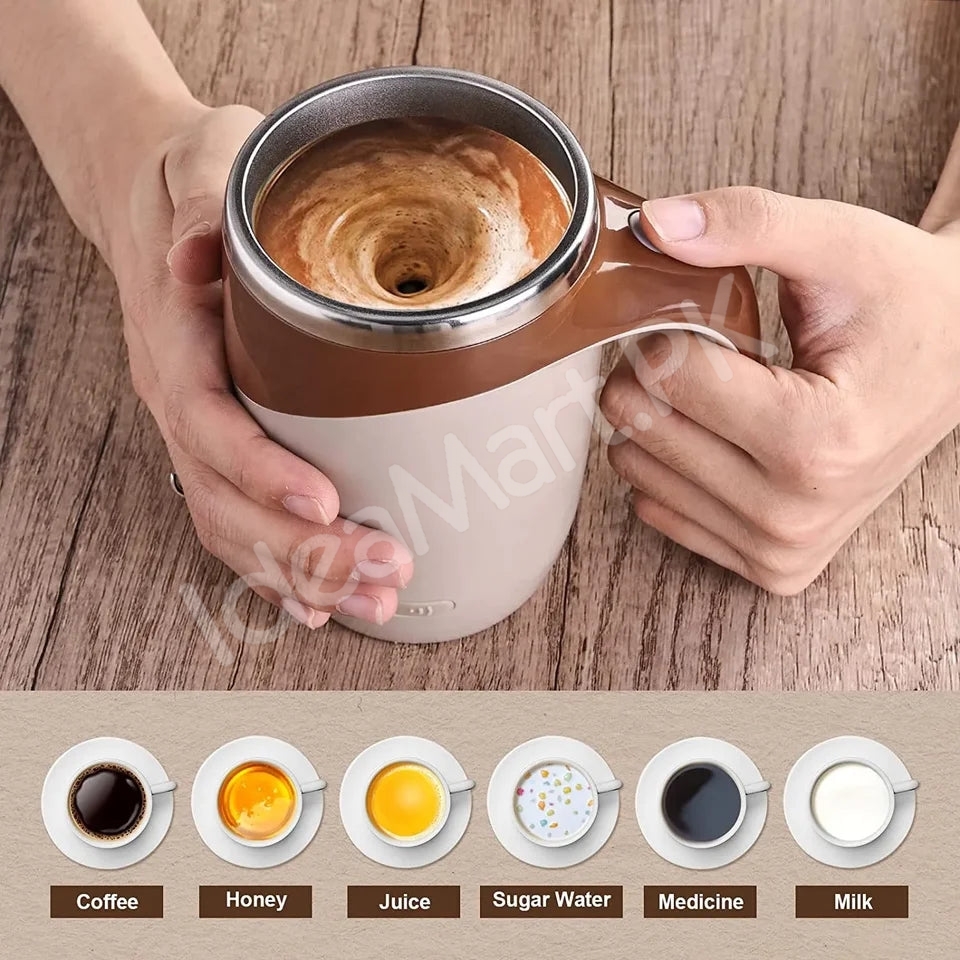 stainless-steel-rechargeable-automatic-self-stirring-coffee-mug-with-lid-for-tea-hot-chocolate-more-product-image