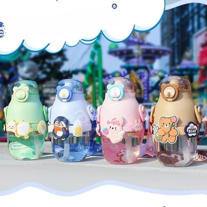 plastic-animated-kids-cartoon-watter-bottle-with-straw-product-image