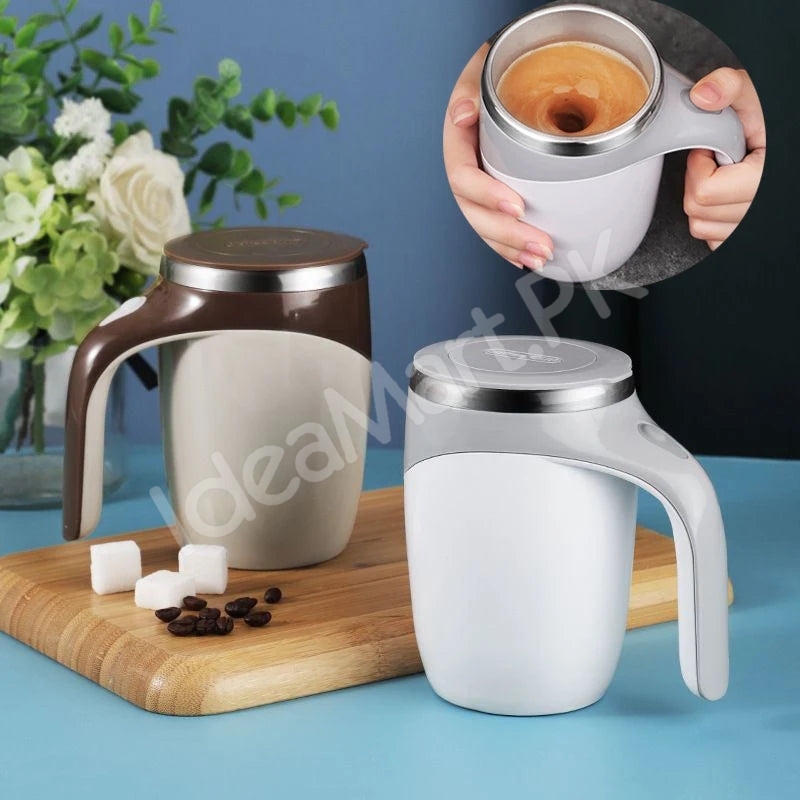 stainless-steel-rechargeable-automatic-self-stirring-coffee-mug-with-lid-for-tea-hot-chocolate-more-product-image