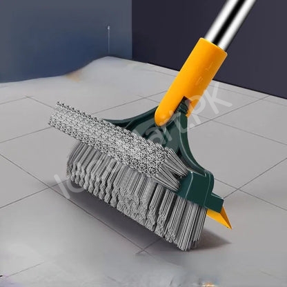 3-in-1-plastic-floor-scrubber-wiper-brush-with-stainless-steel-handle-product-image
