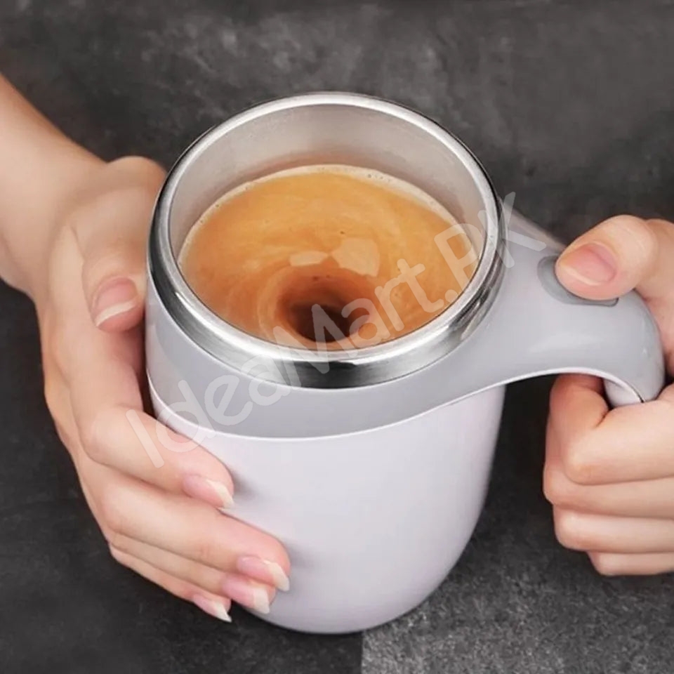 stainless-steel-rechargeable-automatic-self-stirring-coffee-mug-with-lid-for-tea-hot-chocolate-more-product-image