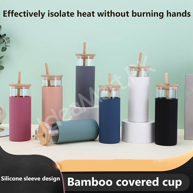 drinking-bottle-550ml-glass-with-wood-lid-straw-silicone-sleeve-for-juice-yogurt-product-image