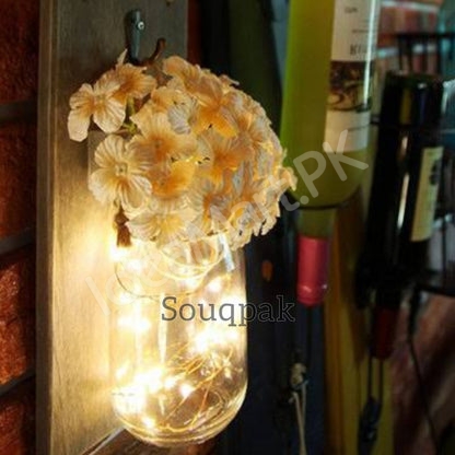 wall-mounted-flower-garland-led-jar-with-wooden-hanging-for-home-decoration-product-image