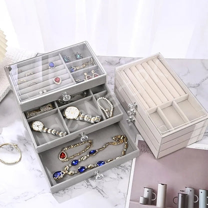 portable-acrylic-jewellery-organizer-with-3-drawers-lid-for-necklaces-watches-more-product-image