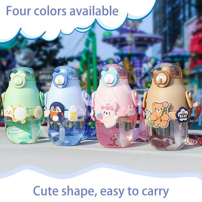plastic-animated-kids-cartoon-watter-bottle-with-straw-product-image