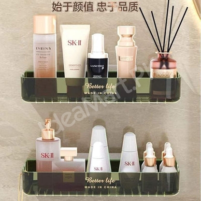 acrylic-wall-mounted-transparent-storage-rack-self-adhesive-product-image
