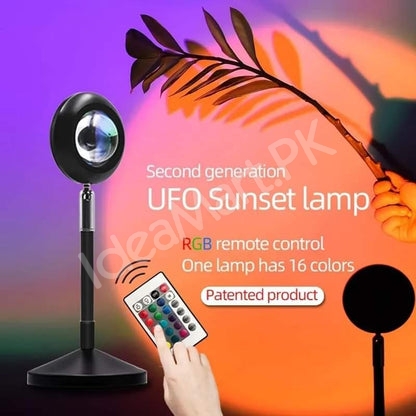 plastic-360-rotating-sunset-night-lamp-with-16-colours-remote-for-decor-bedroom-more-product-image