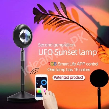 plastic-360-rotating-sunset-night-lamp-with-16-colours-remote-for-decor-bedroom-more-product-image