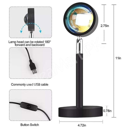 plastic-360-rotating-sunset-night-lamp-with-16-colours-remote-for-decor-bedroom-more-product-image