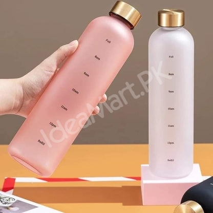1-litre-reusable-plastic-water-bottle-with-time-markers-leakrproof-lid-product-image