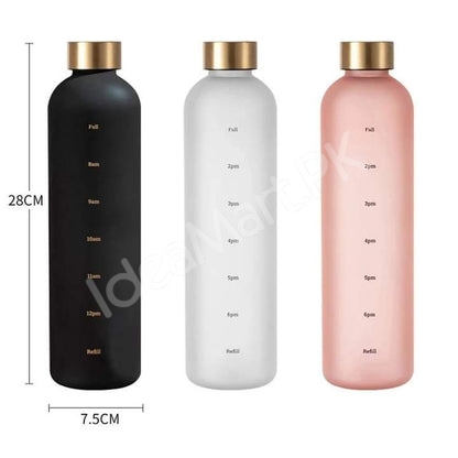 1-litre-reusable-plastic-water-bottle-with-time-markers-leakrproof-lid-product-image