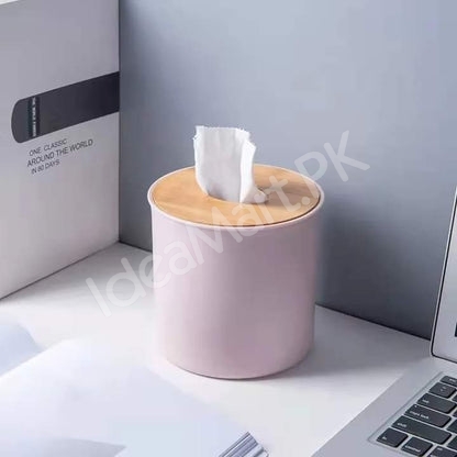round-plastic-tissue-box-with-wooden-lid-product-image