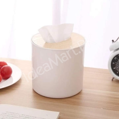 round-plastic-tissue-box-with-wooden-lid-product-image