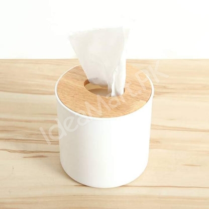 round-plastic-tissue-box-with-wooden-lid-product-image